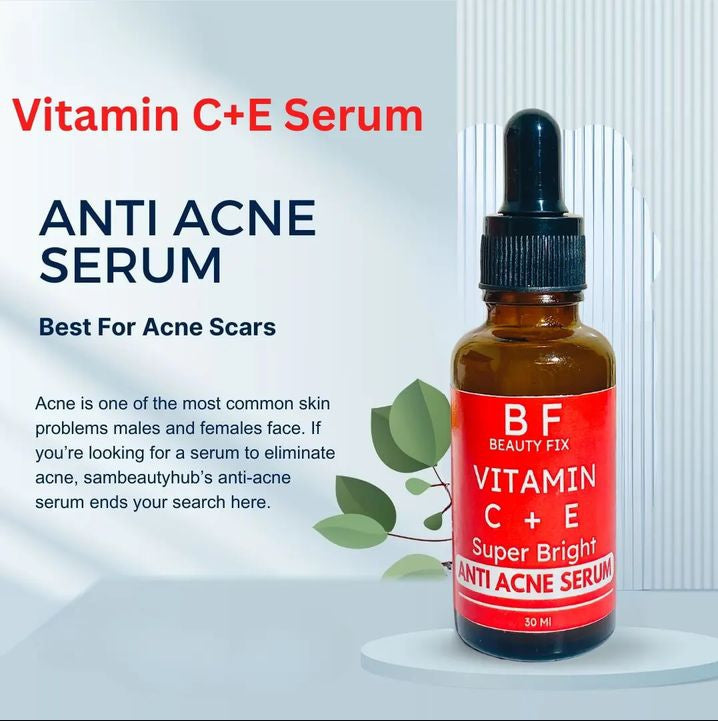 ANTI ACNE & GLOWING SERUM VITAMIN C + E